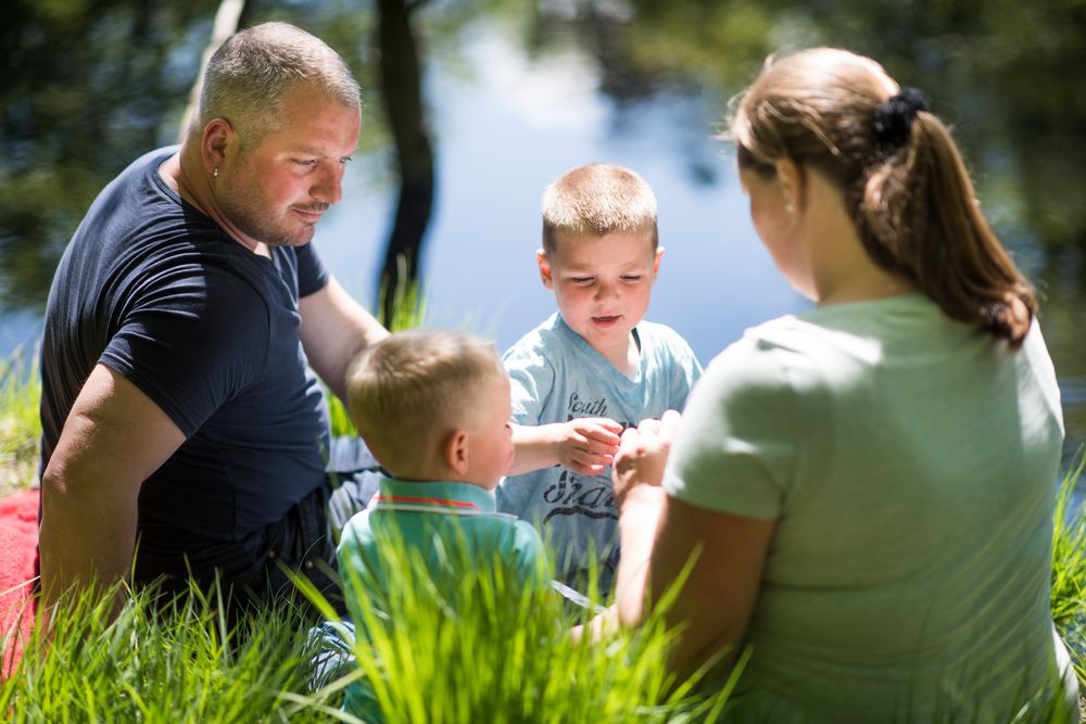 Gezin picknick