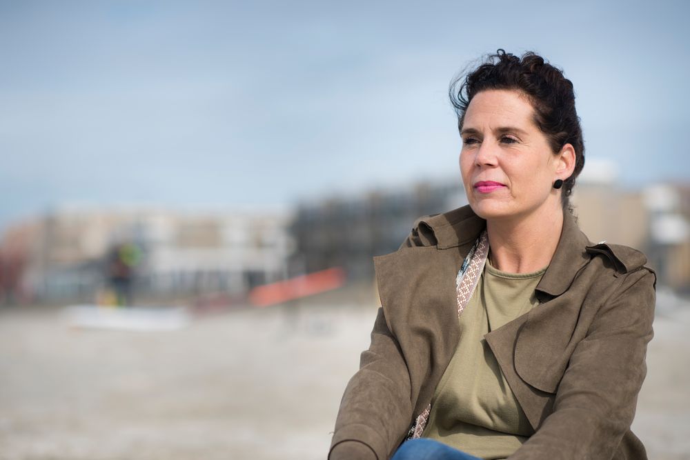 Vrouw op het strand